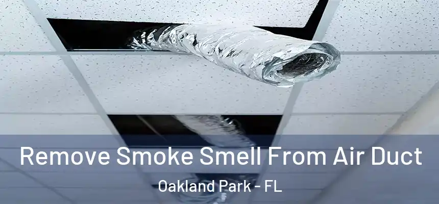 Remove Smoke Smell From Air Duct Oakland Park - FL